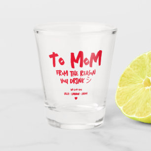 Verre A Shot Fête des pères amusante moderne pour maman célibat
