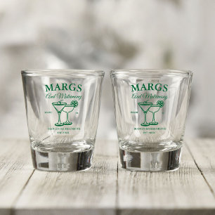 Verre A Shot Fêtes de fiançailles Margs et Matrimony sur la pla