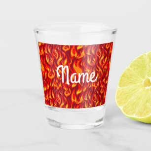 Verre A Shot Feu flammes fête barware shglass