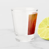 Verre A Shot Feuille d'érable rouge Abstraite Automne Photograp (Gauche)