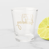 Verre A Shot Feuille d'or de joyeux anniversaire (Dos)