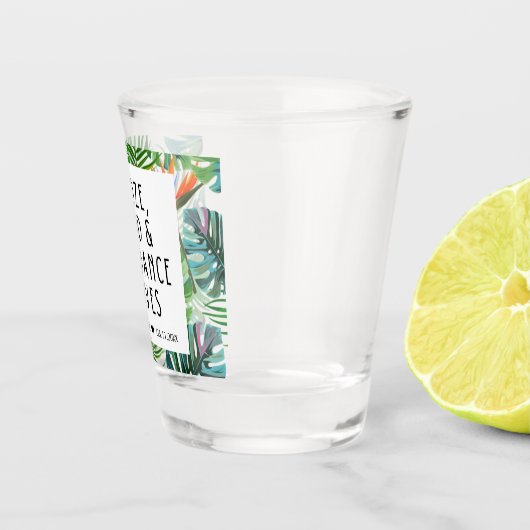 Verre A Shot Feuille tropicale Funny Beach Mariage Faveur (Droite)