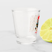 Verre A Shot Feux de Noël, baubles, cadeaux et coq (Gauche)