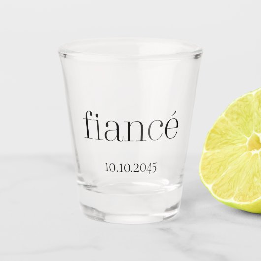 Verre A Shot Fiancé Mariage Fiançailles (Devant)