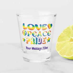 Verre A Shot Fierté de paix d'amour