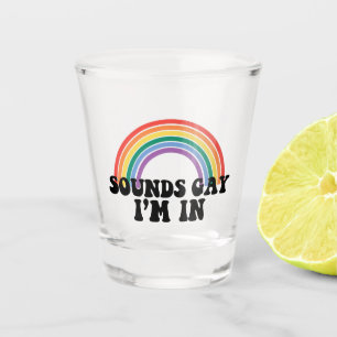 Verre A Shot Fierté gay LGBT Arc-en-ciel Sons Gay Je suis dedan