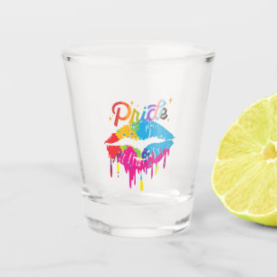 Verre A Shot Fierté Lèvres arc-en-ciel LGBTQ Lèvres à goutt