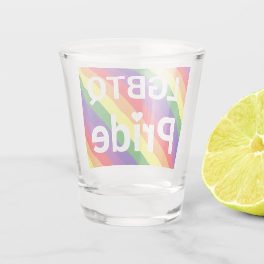 Verre A Shot Fierté LGBTQ Arc-en-ciel 6 bandes (Dos)