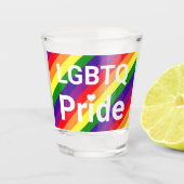 Verre A Shot Fierté LGBTQ Arc-en-ciel 6 bandes (Devant)