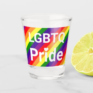 Verre A Shot Fierté LGBTQ Couleurs arc-en-ciel écartées