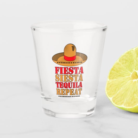 Verre A Shot Fiesta Siesta Tequila Repeat (Devant)