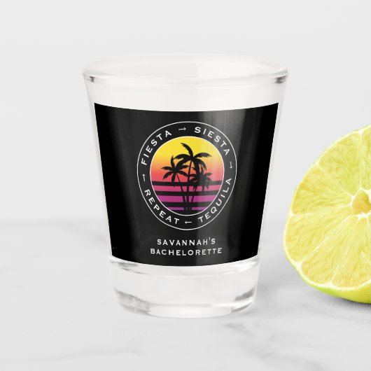 Verre A Shot Fiesta Siesta Tequila Répète Bachelorette Party (Devant)