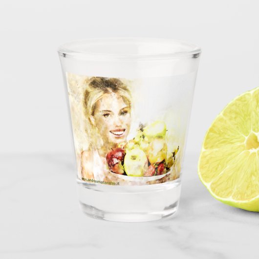 Verre A Shot Fille aux fruits (Devant)