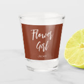 Verre A Shot Fille de fleurs Mariage Marron Terracotta (Devant)