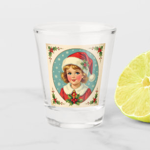 Verre A Shot Fille mignonne victorienne de Noël cosy