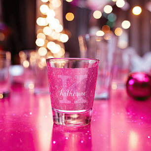 Verre A Shot Fille Parties scintillant rose-chaud Sparkle Fun N