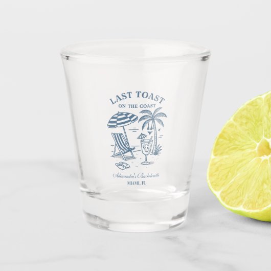 Verre A Shot Fin de semaine de Dernier toast nautique (Devant)