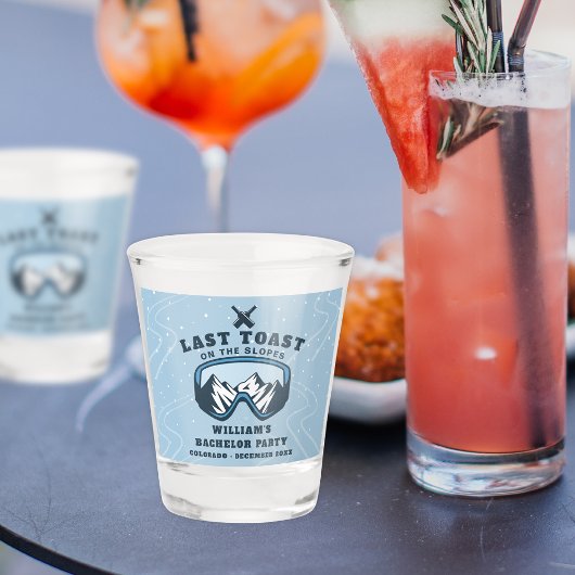 Verre A Shot Fin de semaine de station de ski de Bachelor Party