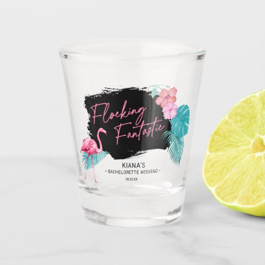 Verre A Shot Flamant rose Bachelorette Fantastic V2 ID930 (Devant)