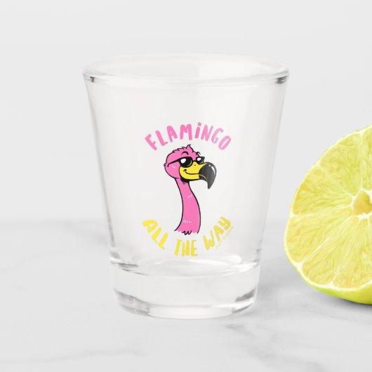 Verre A Shot Flamant rose En Tout (Devant)