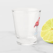 Verre A Shot Flamant rose rose. (Gauche)