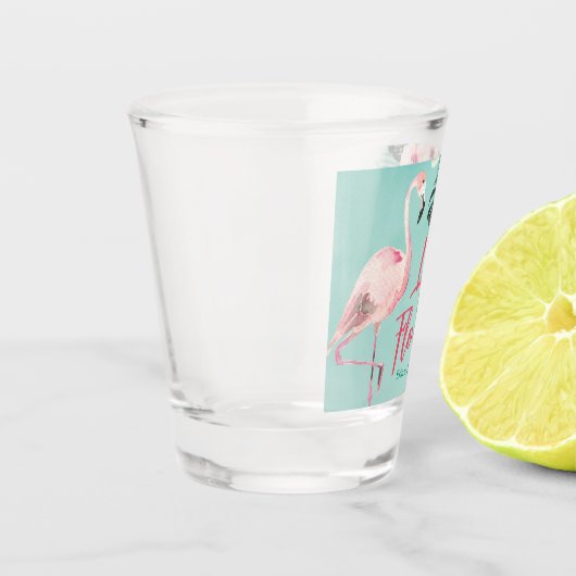 Verre A Shot Flamant rose Shot Glass Tropical Bachelorette Part (Gauche)
