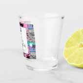 Verre A Shot Flamant rose tropical Miami Beach Bachelorette Par (Droite)