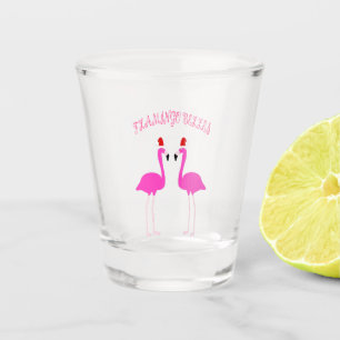 Verre A Shot Flamants roses lesbiennes de Noël Flamant rose Bel