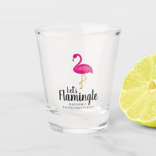Verre A Shot Flamingle Flamant rose Bachelorette Party