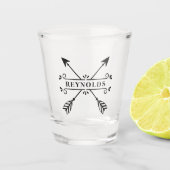 Verre A Shot Flèches Croisées Rustiques ID615 (Devant)