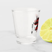 Verre A Shot Flèches de tête d'orignaux de plaid de Buffalo (Gauche)