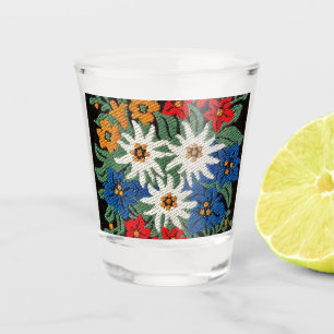 Verre A Shot Fleur alpine suisse d'edelweiss