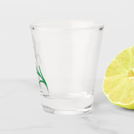 Verre A Shot Fleur blanche (Droite)