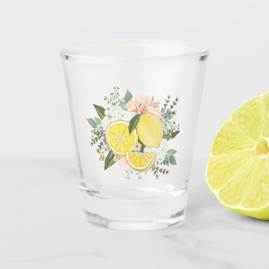 Verre A Shot Fleur de citron jaune (Devant)