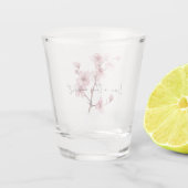 Verre A Shot Fleur de fleurs de cerisier rose (Dos)