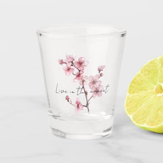 Verre A Shot Fleur de fleurs de cerisier rose (Devant)