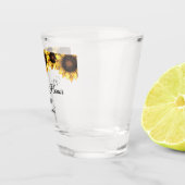 Verre A Shot Fleur de tournesol jaune blanc Mariage (Droite)