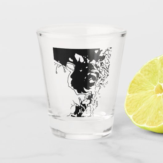 Verre A Shot Fleur Doodle (Devant)