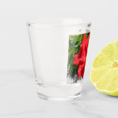 Verre A Shot Fleur double hibiscus rouge (Gauche)