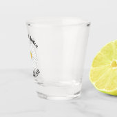Verre A Shot Fleur Jardin Floral Jaune Blanc (Droite)