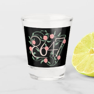 Verre A Shot Fleur subtile anti Trump 8647 86 47 Boho