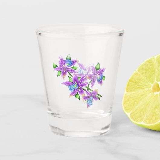 Verre A Shot Fleurs (Devant)