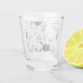 Verre A Shot Fleurs bleues (Dos)