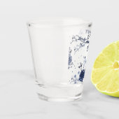 Verre A Shot Fleurs bleues (Gauche)