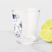 Verre A Shot Fleurs bleues (Droite)