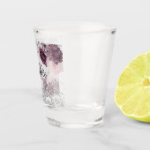 Verre A Shot Fleurs de Bourgogne argentées élégant monogramme n (Droite)