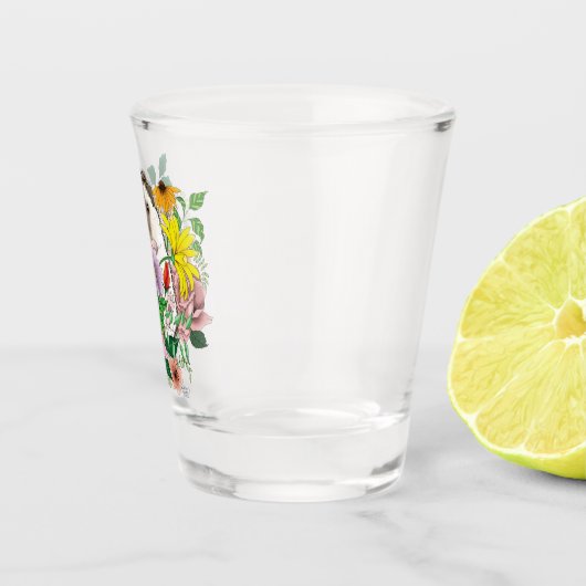 Verre A Shot Fleurs de hérisson mignonnes (Droite)
