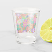 Verre A Shot Fleurs hippies Boho Super rétros (Dos)
