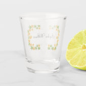 Verre A Shot Fleurs japonaises orange (Dos)