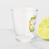 Verre A Shot Fleurs japonaises orange (Gauche)
